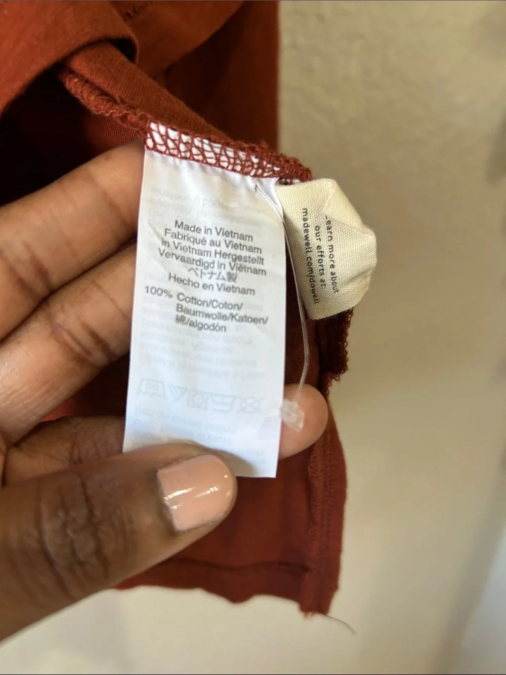 Madewell Rust-Red Lightweight Turtleneck Top Sz M Summer Casual Boho TC0048